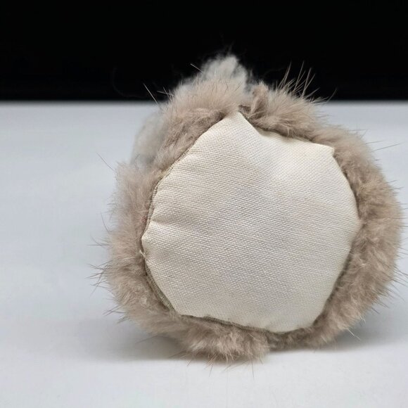 Handmade Fuzzy Santa Art Doll Multicolor Patchwork Design Gold utton Accents - Picture 8 of 8